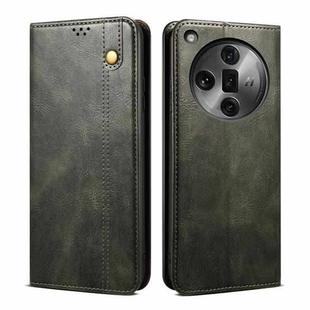 For OPPO Find X7 Pro/Find X7 Ultra Oil Wax Crazy Horse Texture Leather Phone Case(Green)