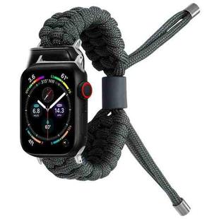 Stretch Plain Silicone Bean Watch Band For Apple Watch 7 41mm(Dark Grey)