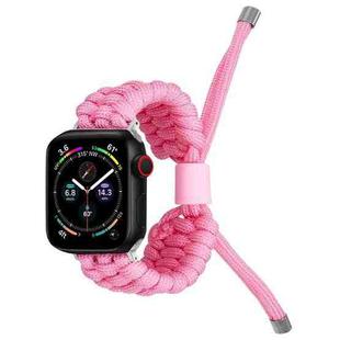 Stretch Plain Silicone Bean Watch Band For Apple Watch 5 40mm(Light Pink)