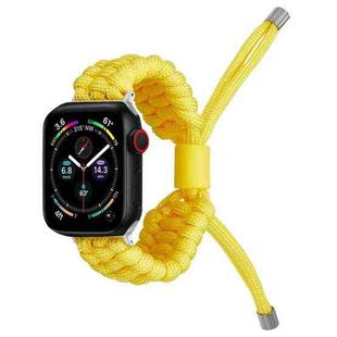 Stretch Plain Silicone Bean Watch Band For Apple Watch 5 44mm(Yellow)