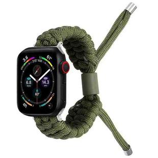 Stretch Plain Silicone Bean Watch Band For Apple Watch 4 44mm(Army Green)