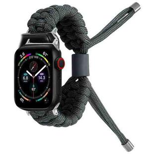 Stretch Plain Silicone Bean Watch Band For Apple Watch 4 44mm(Dark Grey)