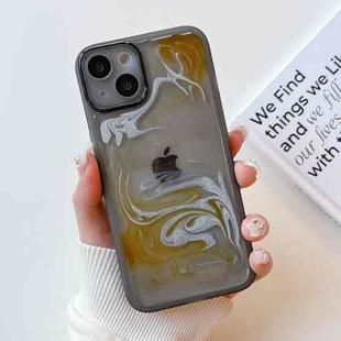 For iPhone 13 Oil Painting Electroplating TPU Phone Case(Grey)