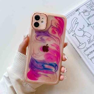 For iPhone 11 Oil Painting Electroplating TPU Phone Case(Pink)