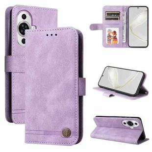 For Huawei nova 11 Skin Feel Life Tree Metal Button Leather Phone Case(Purple)