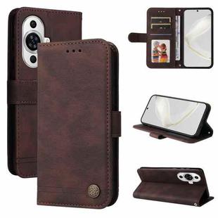 For Huawei nova 11 Pro Skin Feel Life Tree Metal Button Leather Phone Case(Brown)