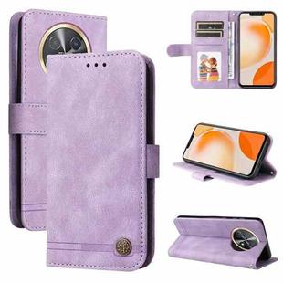 For Huawei Enjoy 60X Skin Feel Life Tree Metal Button Leather Phone Case(Purple)