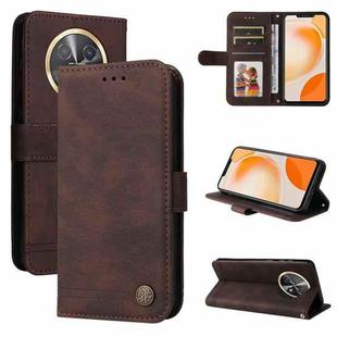 For Huawei Enjoy 60X Skin Feel Life Tree Metal Button Leather Phone Case(Brown)