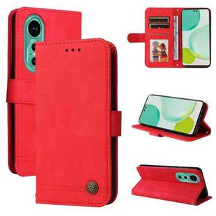 For Huawei nova 12 Skin Feel Life Tree Metal Button Leather Phone Case(Red)