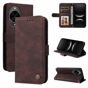 For Huawei nova 14 Skin Feel Life Tree Metal Button Leather Phone Case(Brown)