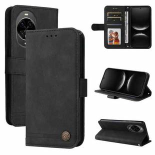For Huawei nova 14 Skin Feel Life Tree Metal Button Leather Phone Case(Black)