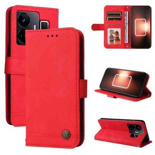 For Realme GT Neo 5 5G / GT3 Skin Feel Life Tree Metal Button Leather Phone Case(Red)