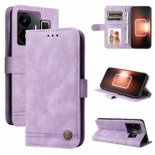 For Realme GT Neo 5 5G / GT3 Skin Feel Life Tree Metal Button Leather Phone Case(Purple)