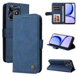 For Realme C53 / Narzo N53 Skin Feel Life Tree Metal Button Leather Phone Case(Blue)