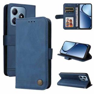 For Realme C63 / C61  / Note 60 Skin Feel Life Tree Metal Button Leather Phone Case(Blue)