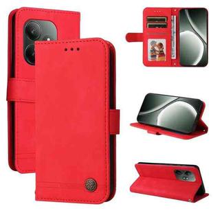 For Realme GT 6 / GT Neo6 SE Skin Feel Life Tree Metal Button Leather Phone Case(Red)