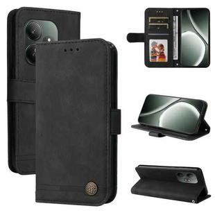 For Realme GT 6 / GT Neo6 SE Skin Feel Life Tree Metal Button Leather Phone Case(Black)