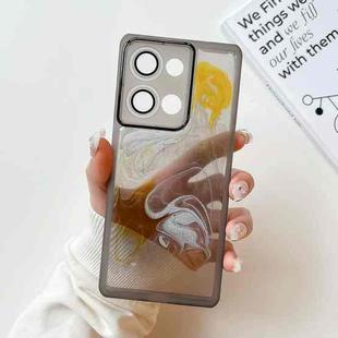 For OPPO Reno9 Pro+ Oil Painting Electroplating TPU Phone Case(Grey)