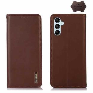 For Samsung Galaxy M54 5G KHAZNEH Nappa Top Layer Cowhide Leather Phone Case(Brown)