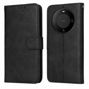 For Huawei Mate 60 Classic Calf Texture Flip Leather Phone Case(Black)