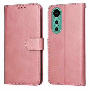 For Huawei nova 12 Classic Calf Texture Flip Leather Phone Case(Rose Gold)