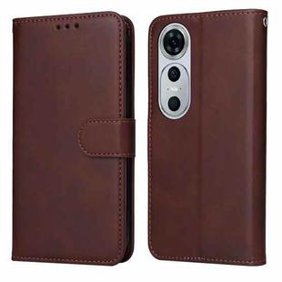 For Huawei nova 12 Pro Classic Calf Texture Flip Leather Phone Case(Brown)