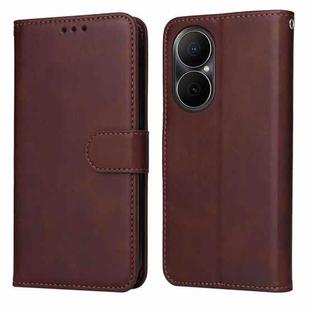 For Huawei Enjoy 80 Classic Calf Texture Flip Leather Phone Case(Brown)