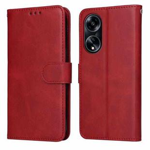 For OPPO A1 5G Classic Calf Texture Flip Leather Phone Case(Red)