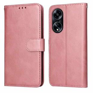 For OPPO A1 5G Classic Calf Texture Flip Leather Phone Case(Rose Gold)