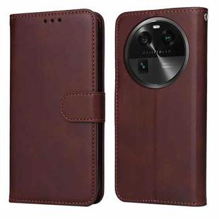 For OPPO Find X6 Classic Calf Texture Flip Leather Phone Case(Brown)
