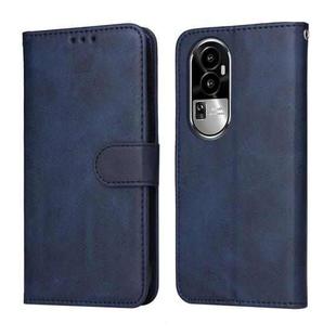 For OPPO Reno10 5G / Reno10 Pro 5G Global Classic Calf Texture Flip Leather Phone Case(Blue)