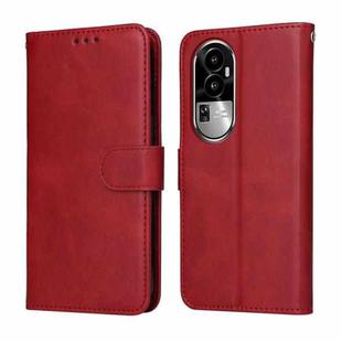 For OPPO Reno10 5G / Reno10 Pro 5G Global Classic Calf Texture Flip Leather Phone Case(Red)