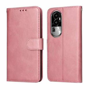 For OPPO Reno10 5G / Reno10 Pro 5G Global Classic Calf Texture Flip Leather Phone Case(Rose Gold)