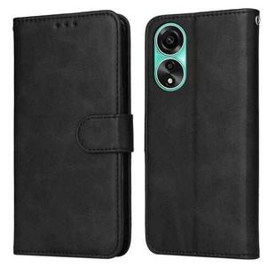 For OPPO A78 4G Classic Calf Texture Flip Leather Phone Case(Black)