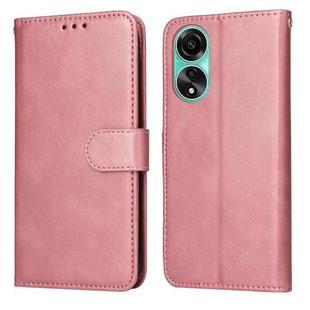 For OPPO A78 4G Classic Calf Texture Flip Leather Phone Case(Rose Gold)