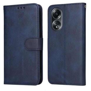For OPPO A58 4G Classic Calf Texture Flip Leather Phone Case(Blue)