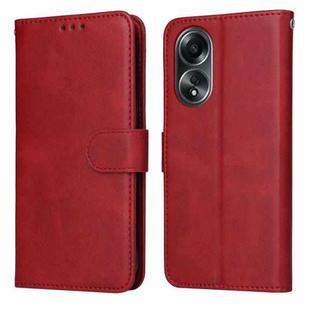 For OPPO A58 4G Classic Calf Texture Flip Leather Phone Case(Red)