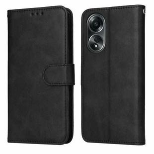 For OPPO A58 4G Classic Calf Texture Flip Leather Phone Case(Black)
