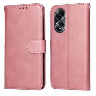 For OPPO A58 4G Classic Calf Texture Flip Leather Phone Case(Rose Gold)