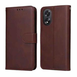 For OPPO A38 4G / A18 4G Global Classic Calf Texture Flip Leather Phone Case(Brown)