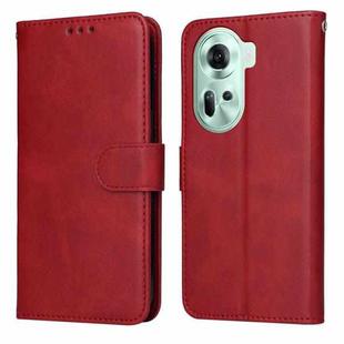 For OPPO Reno11 5G Global Classic Calf Texture Flip Leather Phone Case(Red)