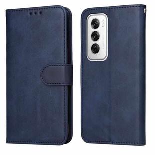 For OPPO Reno12 5G Global Classic Calf Texture Flip Leather Phone Case(Blue)