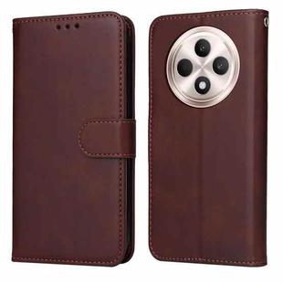 For OPPO Reno12 F 5G Global Classic Calf Texture Flip Leather Phone Case(Brown)