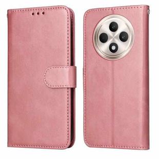 For OPPO Reno12 F 5G Global Classic Calf Texture Flip Leather Phone Case(Rose Gold)