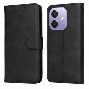 For OPPO A3x 4G / A3x 5G India Classic Calf Texture Flip Leather Phone Case(Black)