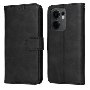 For OPPO Reno13 F 4G / 5G Classic Calf Texture Flip Leather Phone Case(Black)