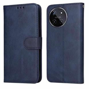 For Realme 11 4G Global Classic Calf Texture Flip Leather Phone Case(Blue)