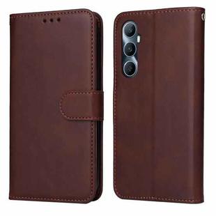 For Realme C65 4G Classic Calf Texture Flip Leather Phone Case(Brown)