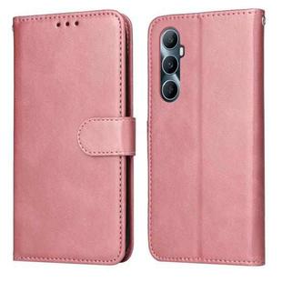 For Realme C65 4G Classic Calf Texture Flip Leather Phone Case(Rose Gold)
