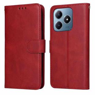 For Realme C63 / C61  / Note 60 Classic Calf Texture Flip Leather Phone Case(Red)